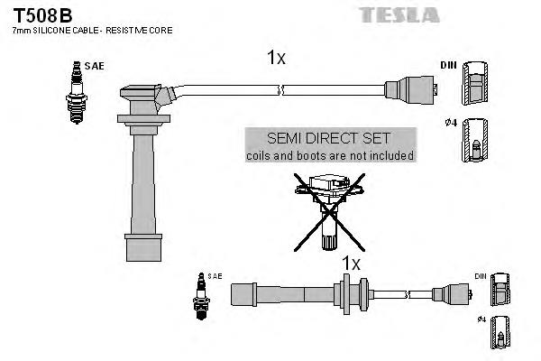 T508B Tesla fios de alta voltagem, kit