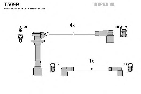 T509B Tesla fios de alta voltagem, kit