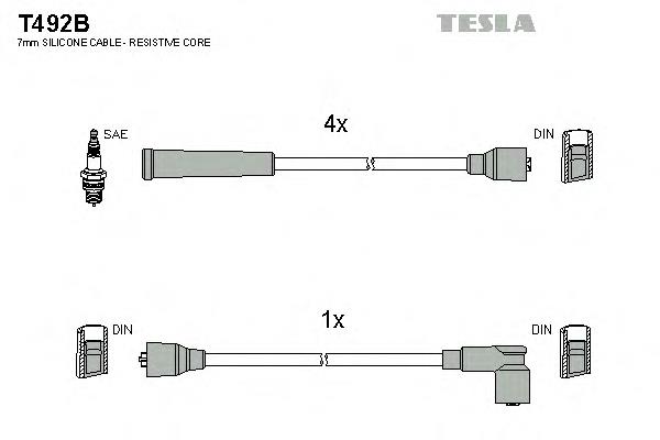 T492B Tesla высоковольтные провода