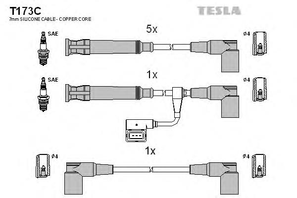 T173C Tesla высоковольтные провода