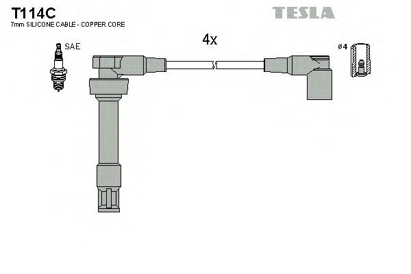 T114C Tesla Провода высоковольтные
