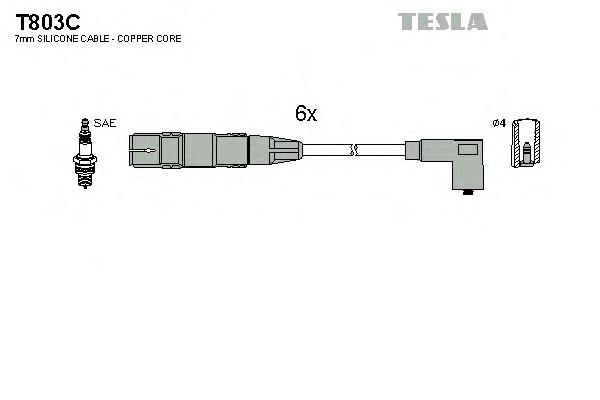 Высоковольтные провода T803C Tesla