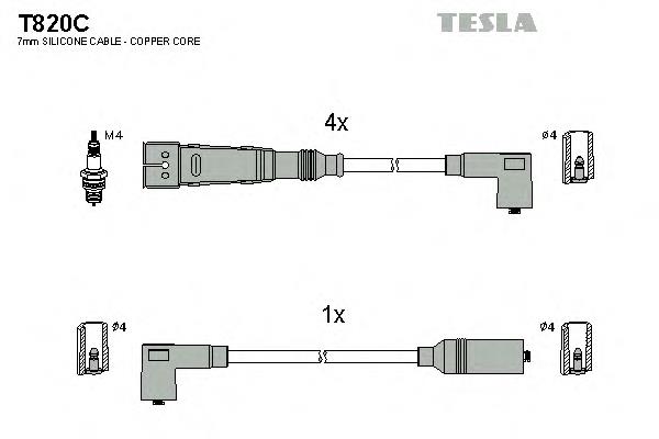 T820C Tesla высоковольтные провода
