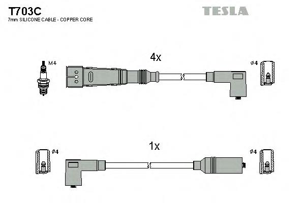 T703C Tesla высоковольтные провода