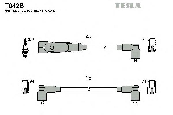 T042B Tesla высоковольтные провода