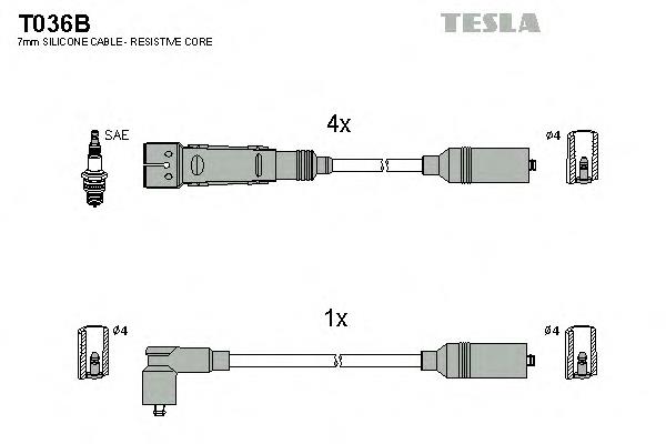 T036B Tesla Провода высоковольтные