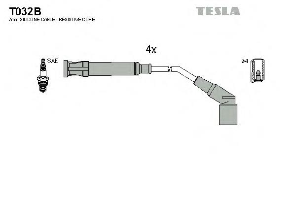 T032B Tesla Провода высоковольтные