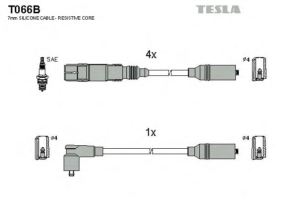 T066B Tesla Провода высоковольтные