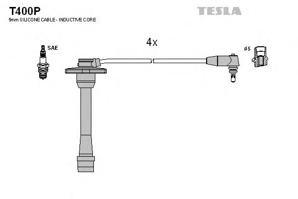 T400P Tesla fios de alta voltagem, kit