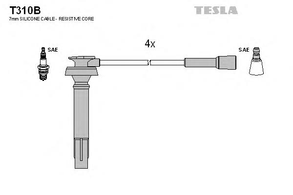 T310B Tesla fios de alta voltagem, kit
