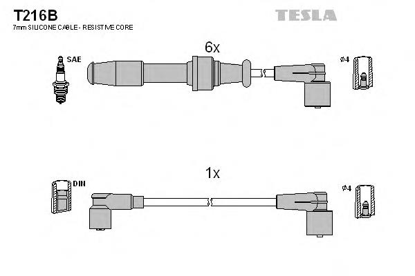 T216B Tesla высоковольтные провода