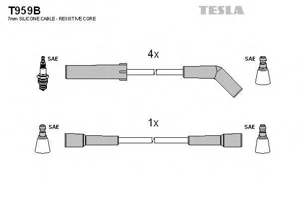 T959B Tesla высоковольтные провода