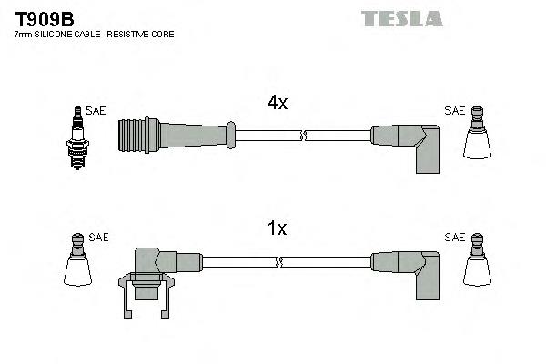 T909B Tesla fios de alta voltagem, kit