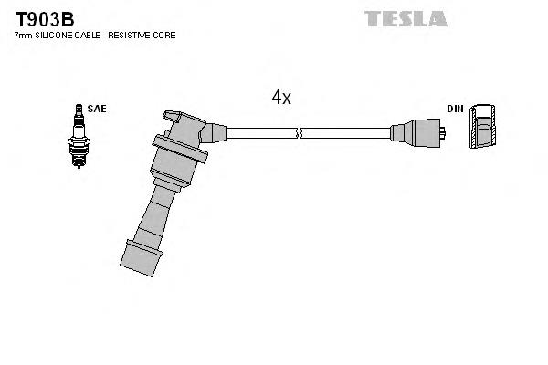 Купить T903B Tesla Провода высокого напряжения