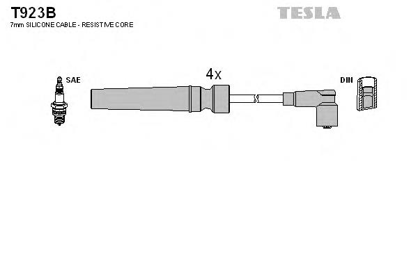 T923B Tesla fios de alta voltagem, kit