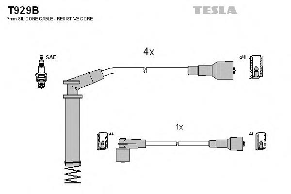 T929B Tesla fios de alta voltagem, kit