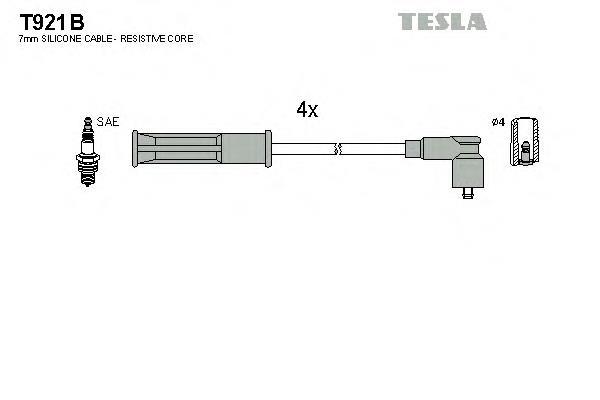 T921B Tesla fios de alta voltagem, kit