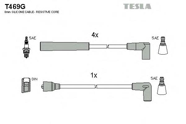 T469G Tesla высоковольтные провода