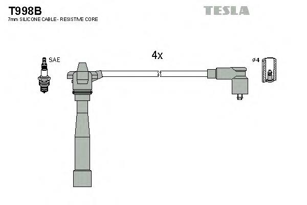 T998B Tesla высоковольтные провода