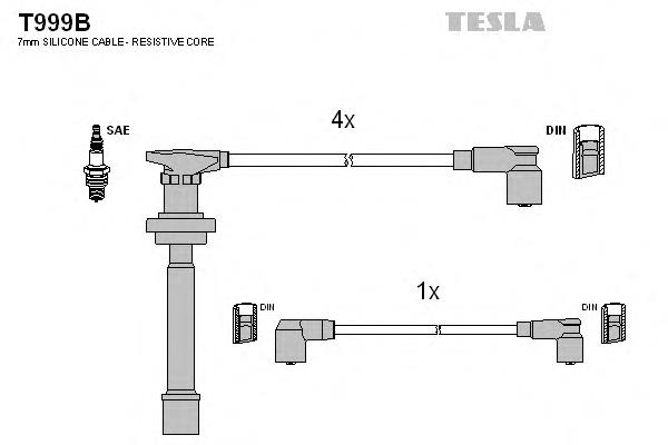 T999B Tesla высоковольтные провода