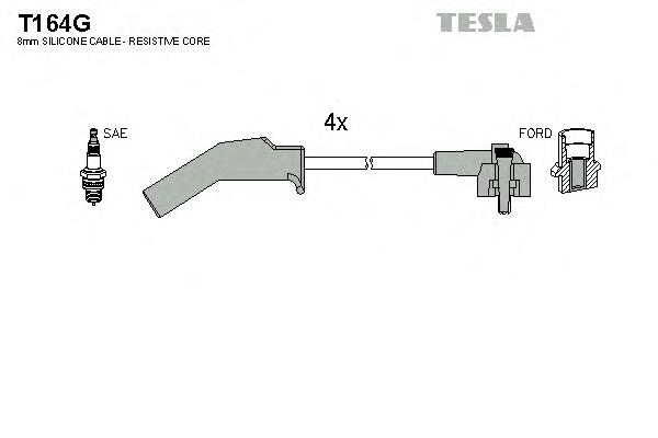 T164G Tesla fios de alta voltagem, kit