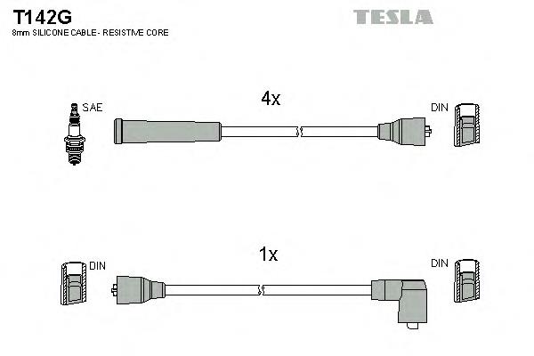 Высоковольтные провода T142G Tesla