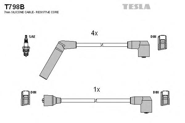 T798B Tesla высоковольтные провода