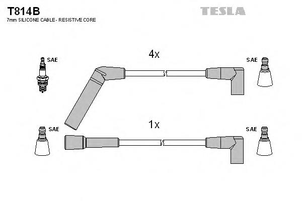 T814B Tesla Провода высоковольтные