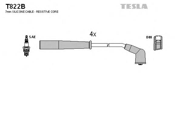 T822B Tesla высоковольтные провода