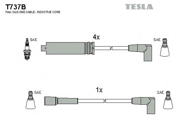T737B Tesla высоковольтные провода
