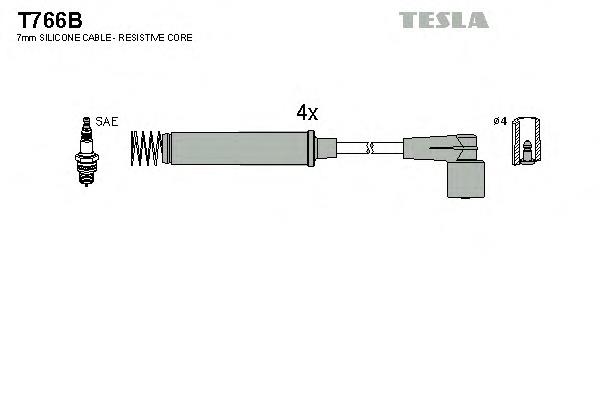 Высоковольтные провода T766B Tesla