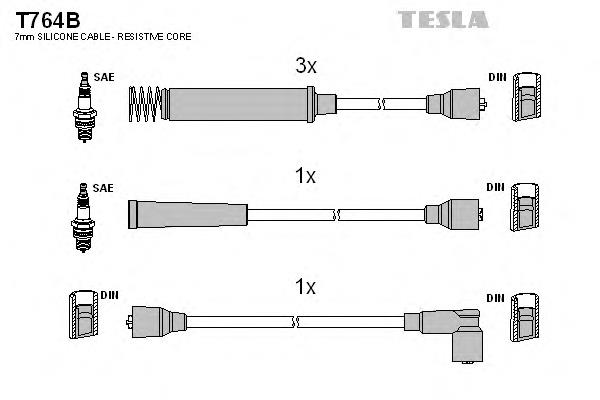T764B Tesla высоковольтные провода
