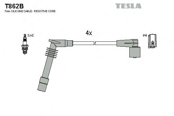 T862B Tesla высоковольтные провода