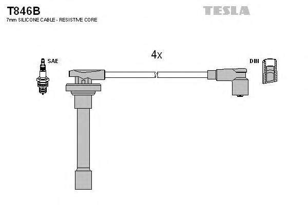 Высоковольтные провода T846B Tesla