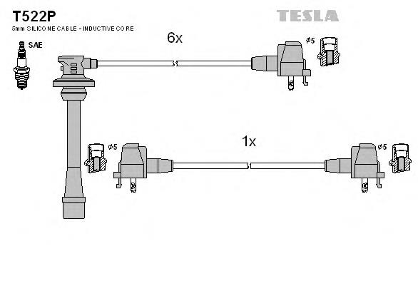 Высоковольтные провода T522P Tesla