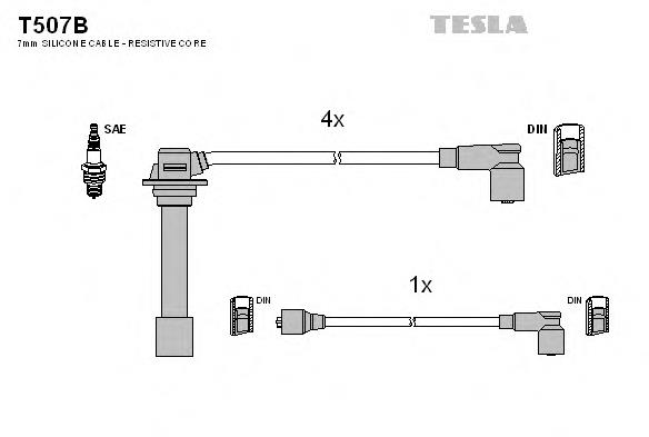 T507B Tesla высоковольтные провода