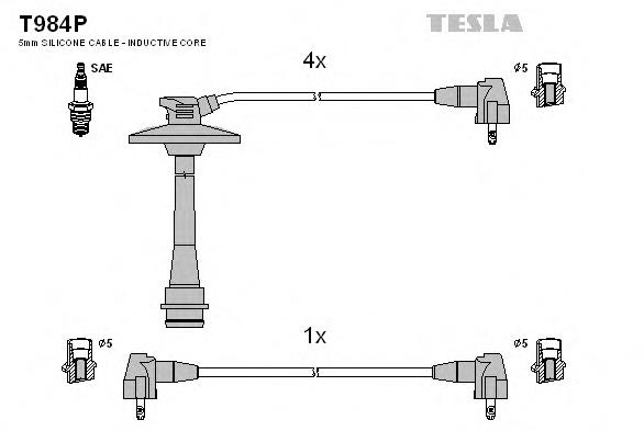 Высоковольтные провода T984P Tesla