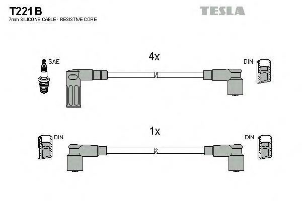 T221B Tesla fios de alta voltagem, kit