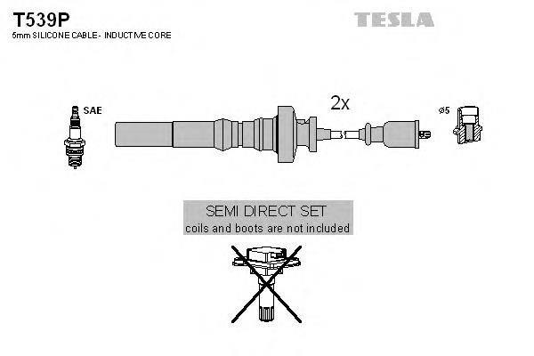 T539P Tesla fios de alta voltagem, kit