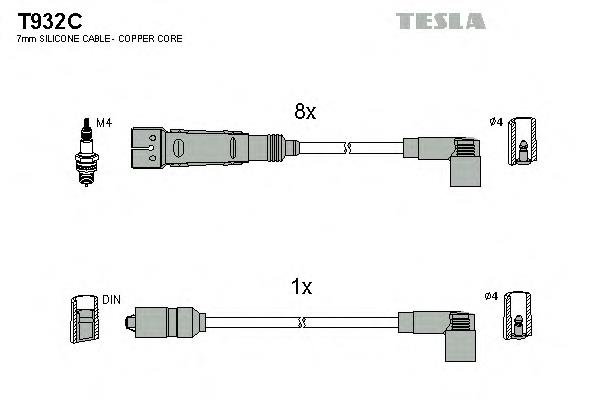 T932C Tesla высоковольтные провода