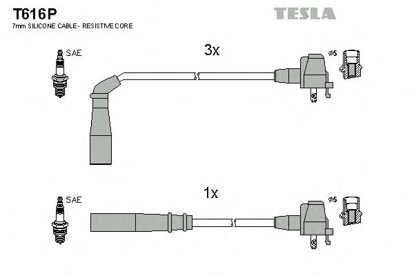 Высоковольтные провода T616P Tesla