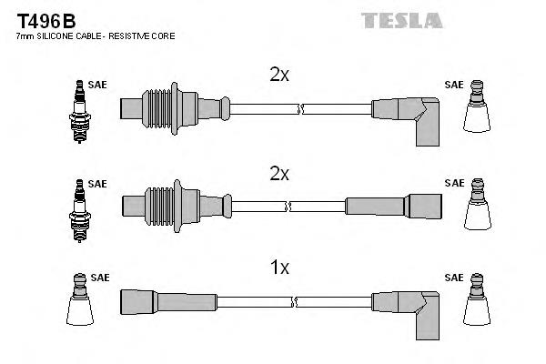 T496B Tesla высоковольтные провода