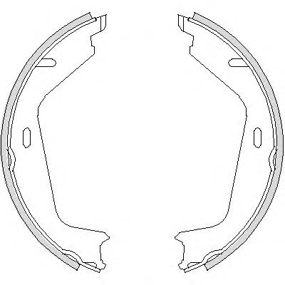 Z472600 Woking sapatas do freio de estacionamento
