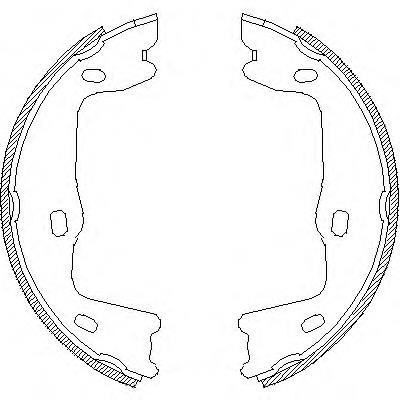 Z465100 Woking sapatas do freio de estacionamento