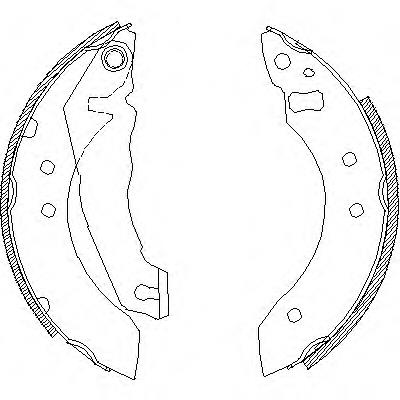 Задние барабанные колодки Z405100 Woking