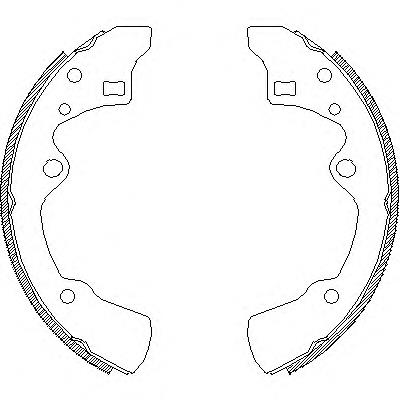 Задние барабанные колодки Z418300 Woking