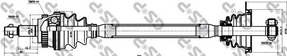 DRS6278.00 Open Parts semieixo (acionador dianteiro esquerdo)