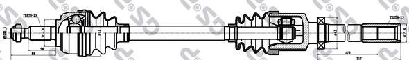 Полуось (привод) передняя правая 24245 GKN-Spidan