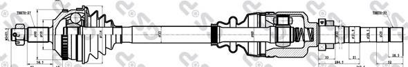 245120 GSP semieixo (acionador dianteiro direito)