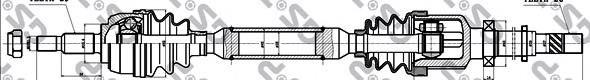 250442 GSP semieixo (acionador dianteiro direito)